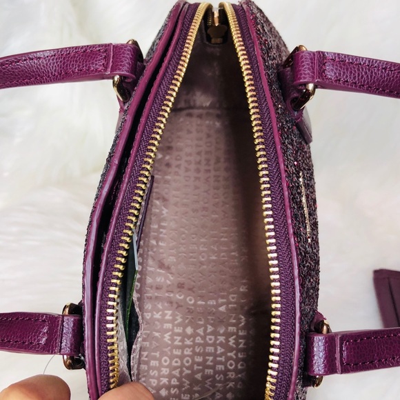 Kate Spade Mini Reiley Glitter Satchel Wallet Set - Picture 6 of 8